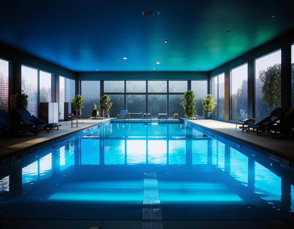 Crystal clear pool water